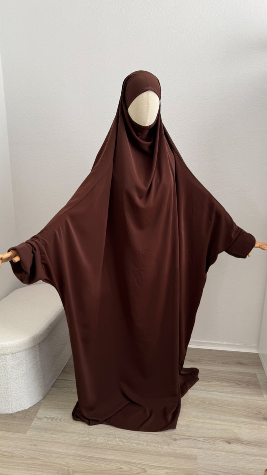 Jilbab Basma - Medina Silk - Chocolate - Gamila Muslimah