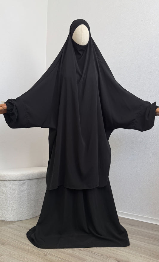 Jilbab Widad Microfibre - Black - Gamila Muslimah