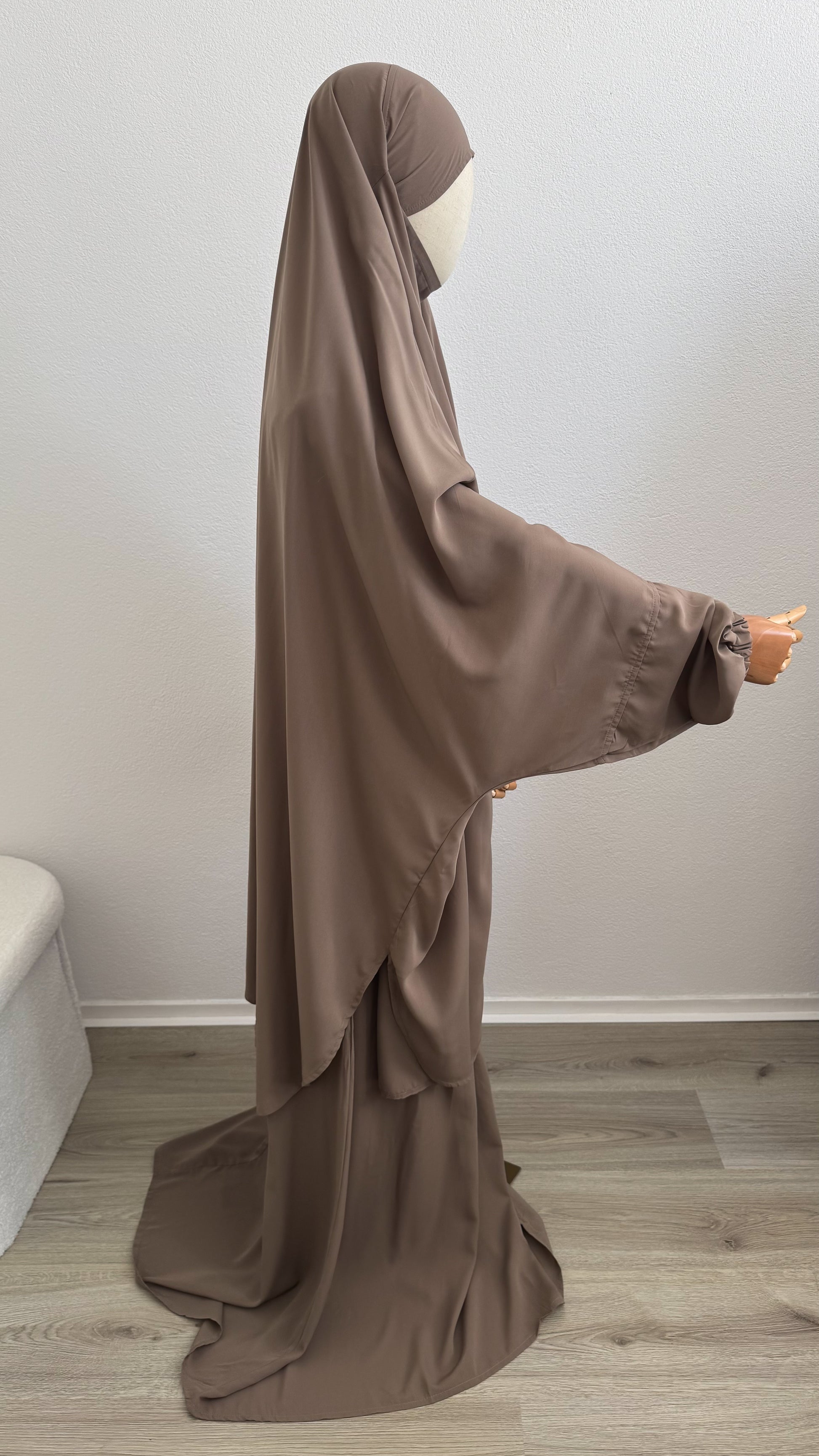 Jilbab Widad Microfibre - Latte - Gamila Muslimah