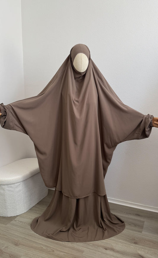 Jilbab Widad Microfibre - Latte - Gamila Muslimah