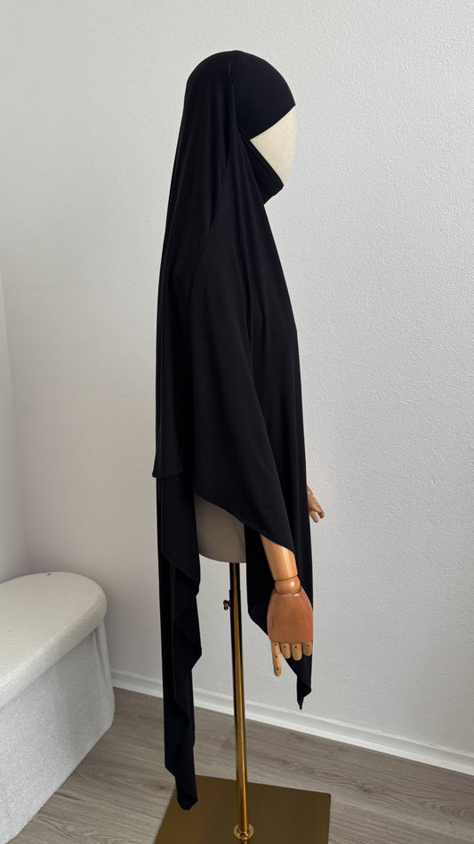 Khimar Jersey Bamboo - Black - Gamila Muslimah