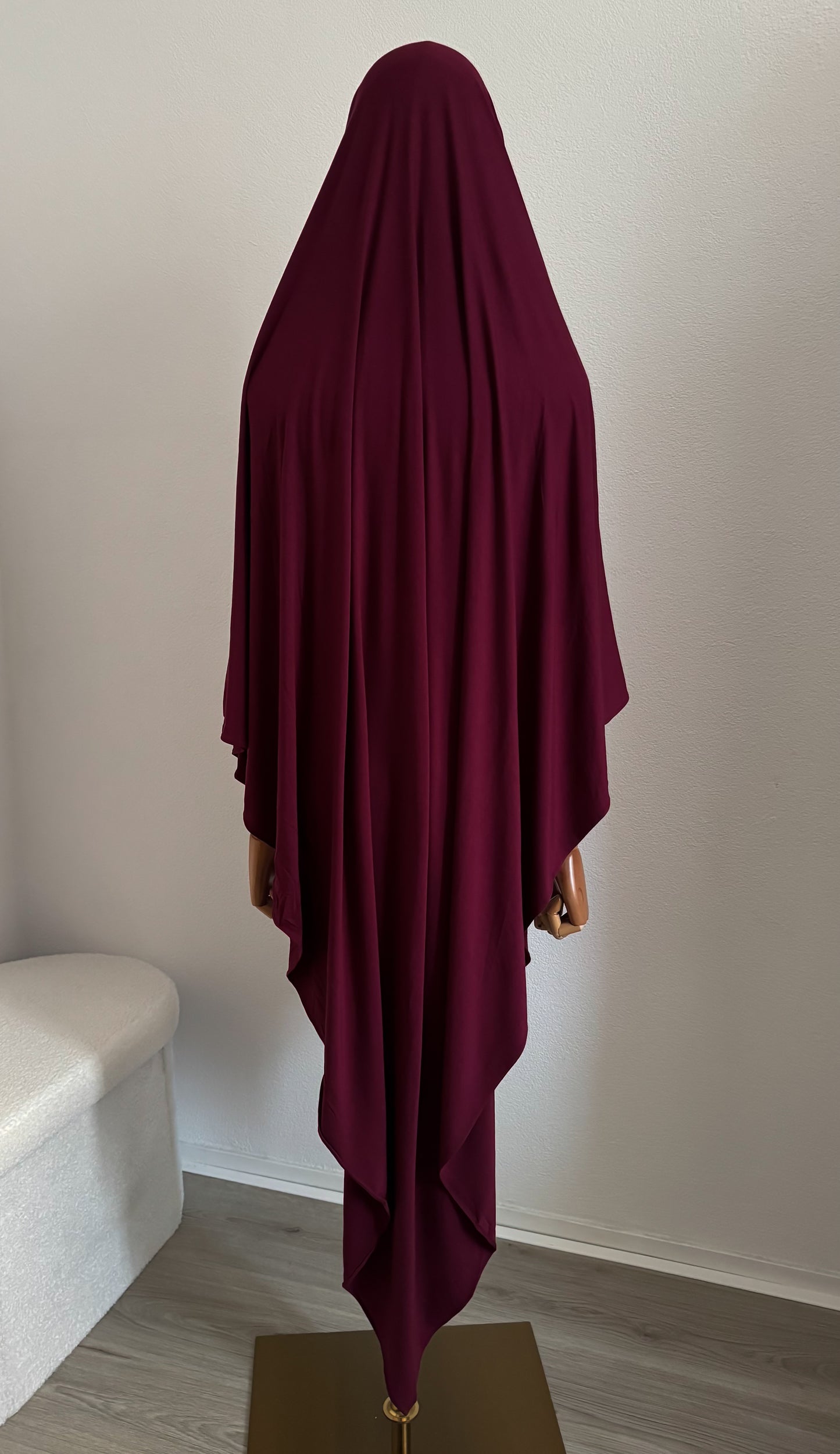 Khimar Jersey Bamboo - Bordeaux - Gamila Muslimah