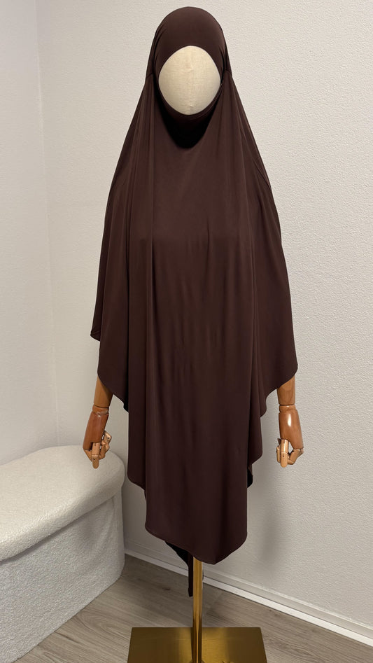 Khimar Jersey Bamboo - Chocolate - Gamila Muslimah