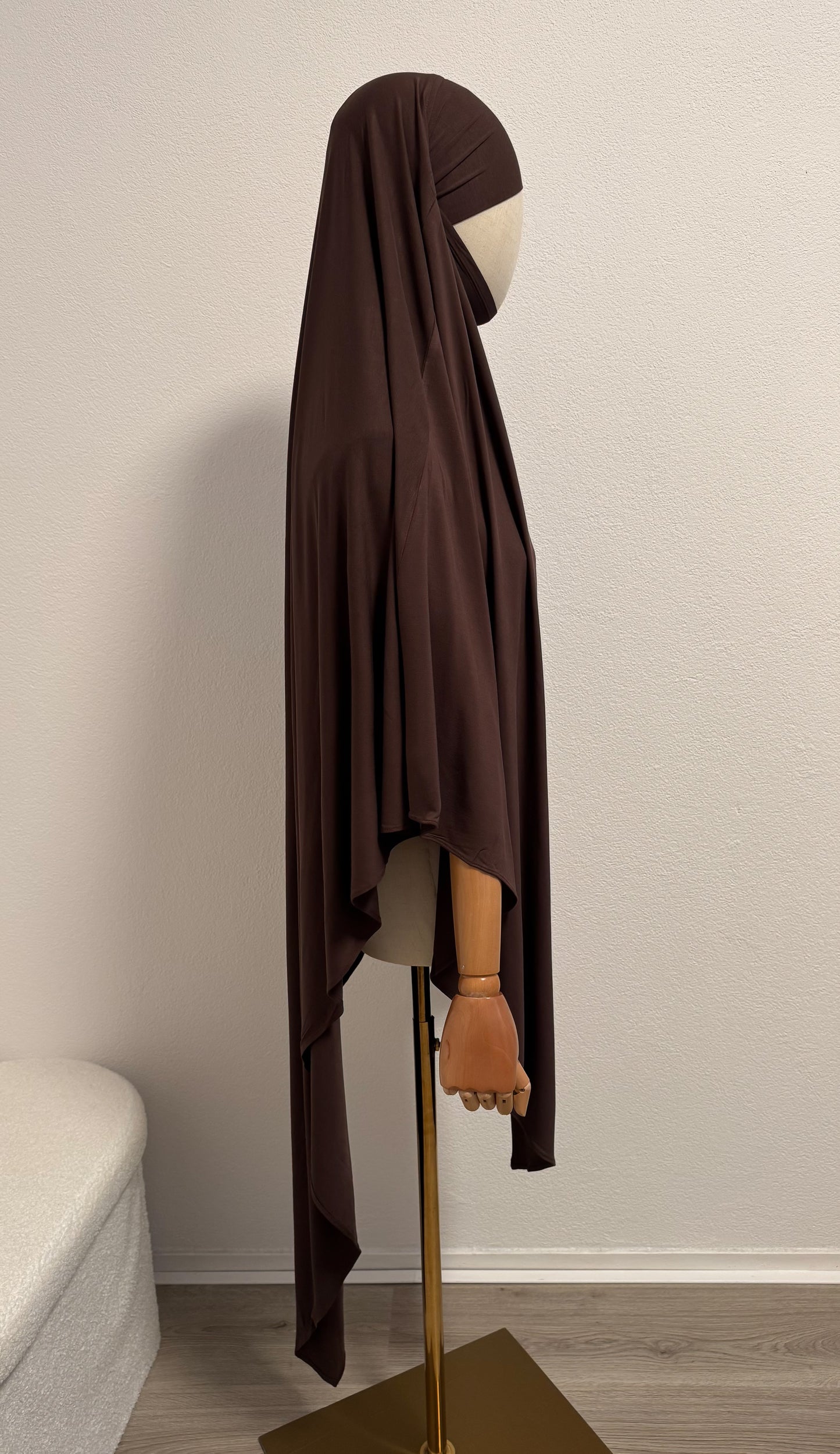 Khimar Jersey Bamboo - Chocolate - Gamila Muslimah