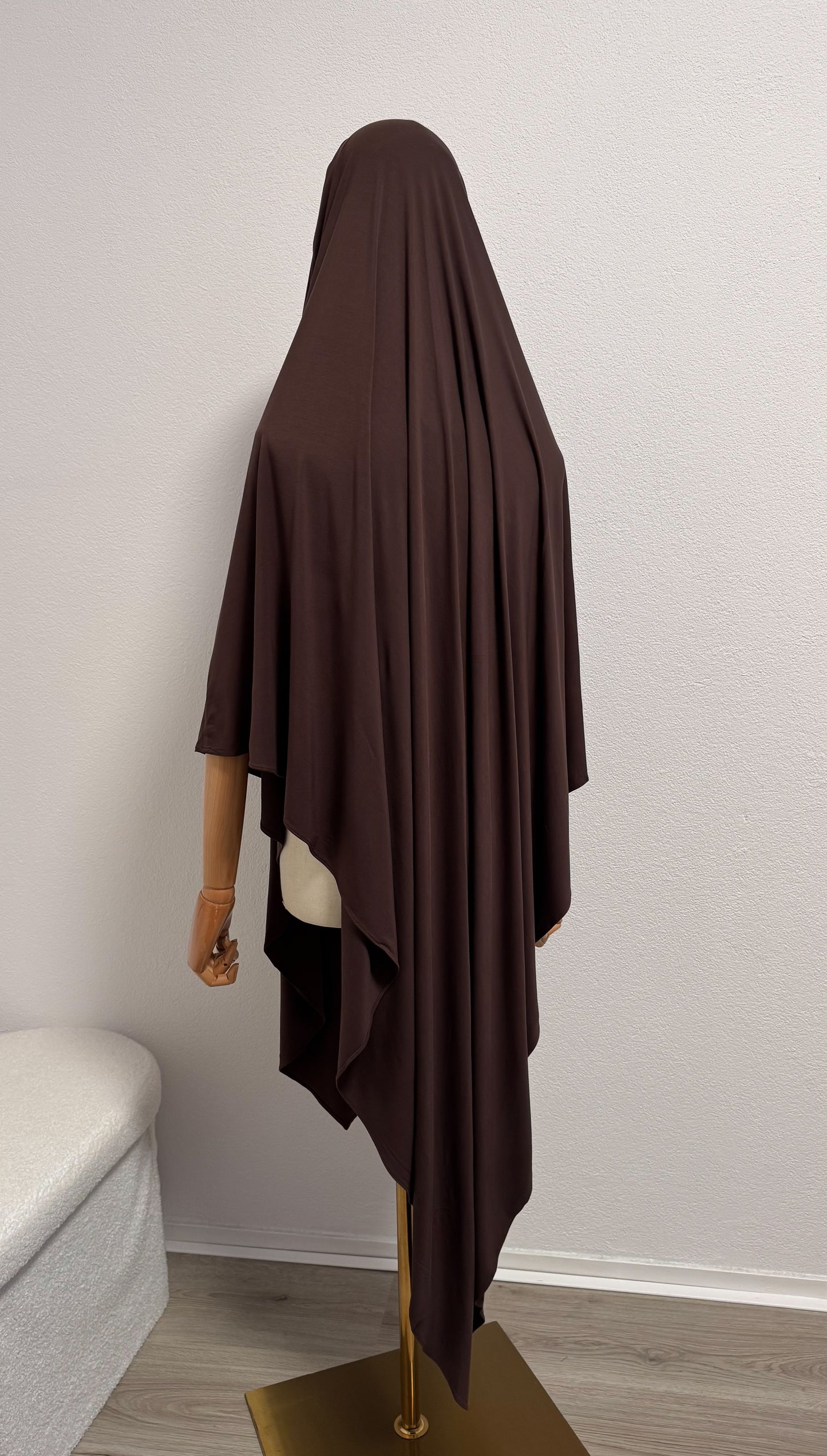 Khimar Jersey Bamboo - Chocolate - Gamila Muslimah