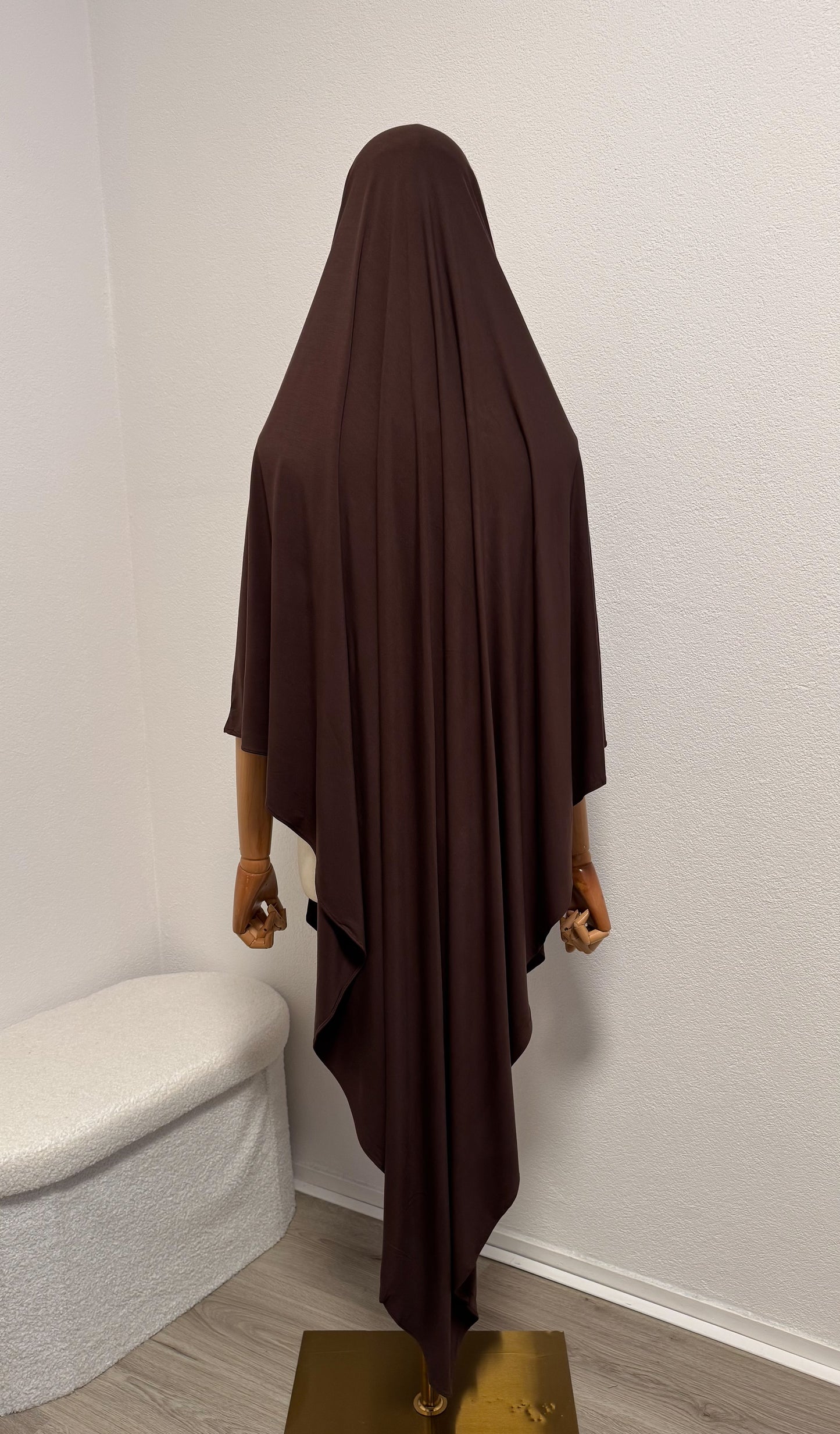 Khimar Jersey Bamboo - Chocolate - Gamila Muslimah