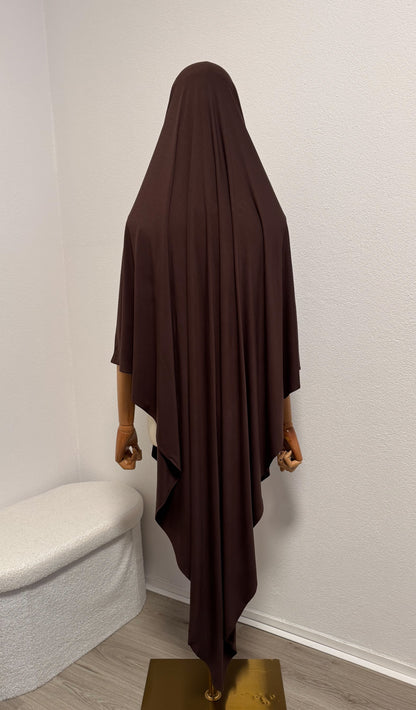 Khimar Jersey Bamboo - Chocolate - Gamila Muslimah