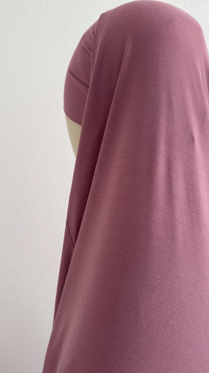 Khimar Jersey Bamboo - Rose Pink - Gamila Muslimah