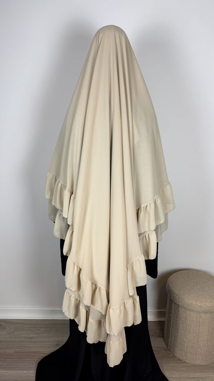 Khimar Mousline - Beige - Gamila Muslimah