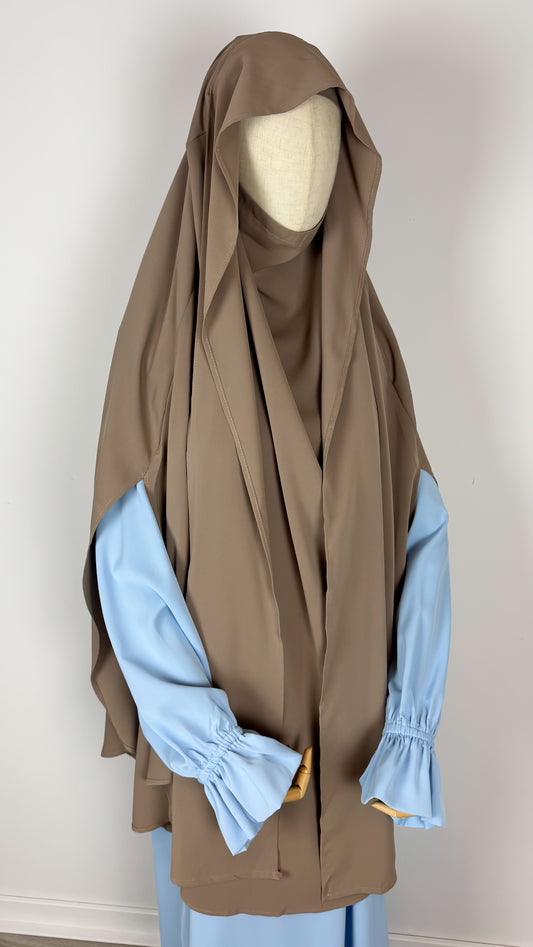 Khimar Saudia - Taupe - Gamila Muslimah
