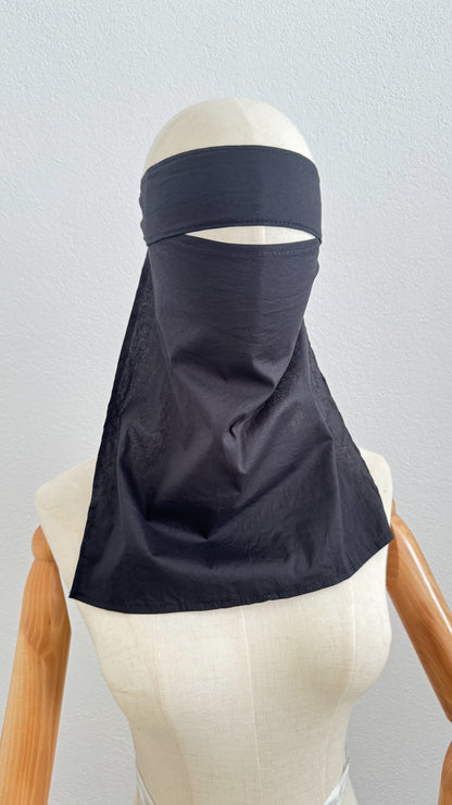 Natural Fabric - Niqab 2 pieces - Cotton - Black - Gamila Muslimah