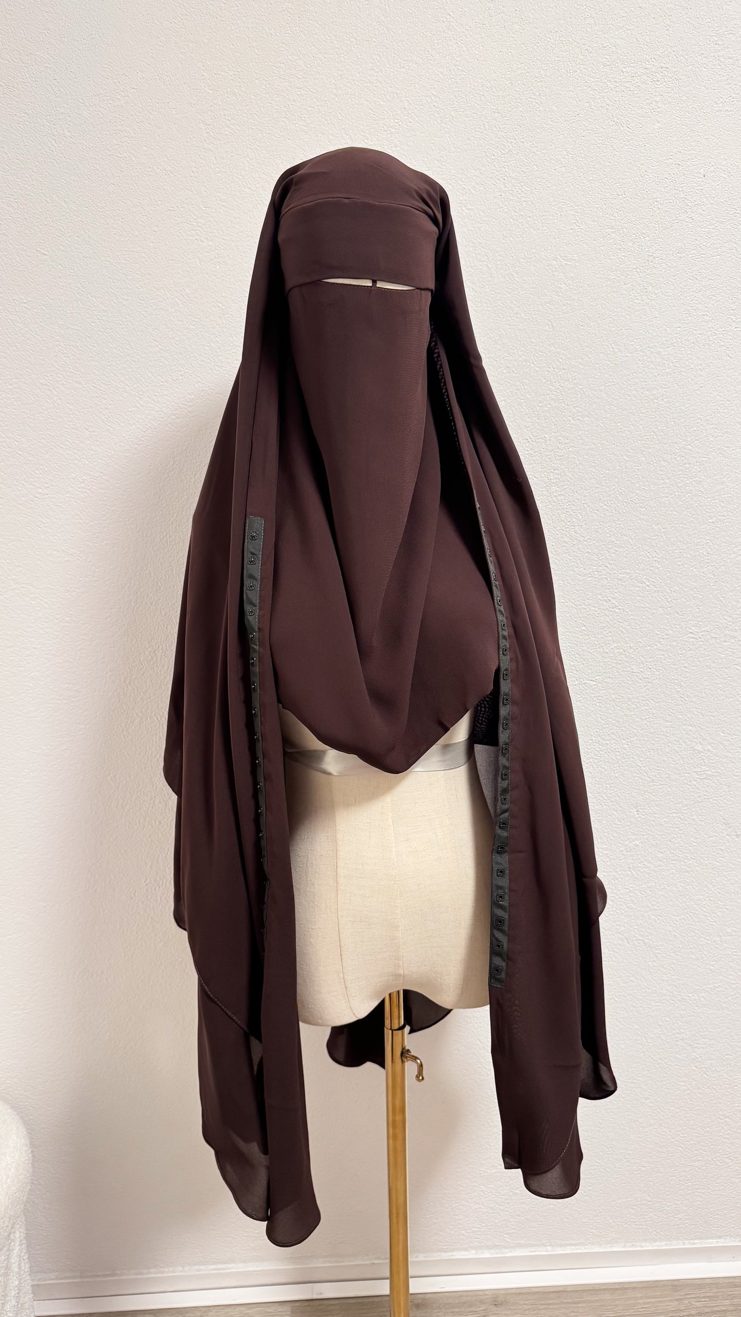Niqab Asiyah with clips - Chocolate - Gamila Muslimah