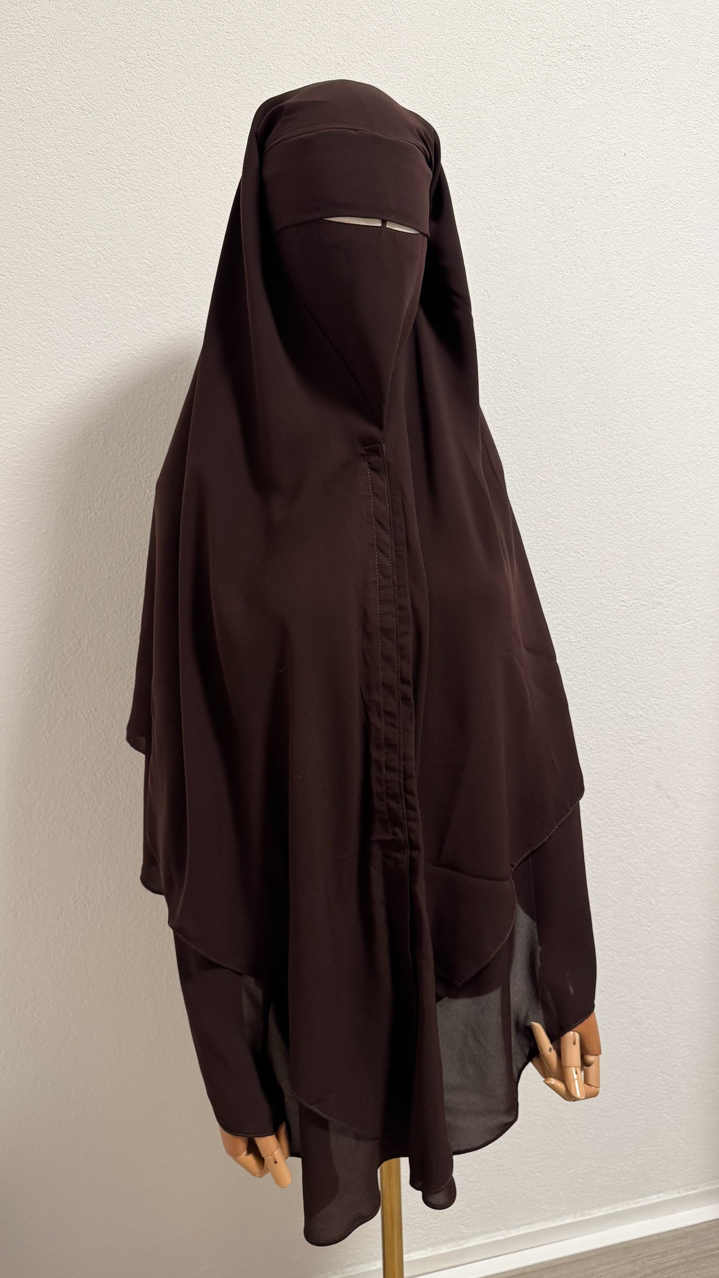 Niqab Asiyah with clips - Chocolate - Gamila Muslimah