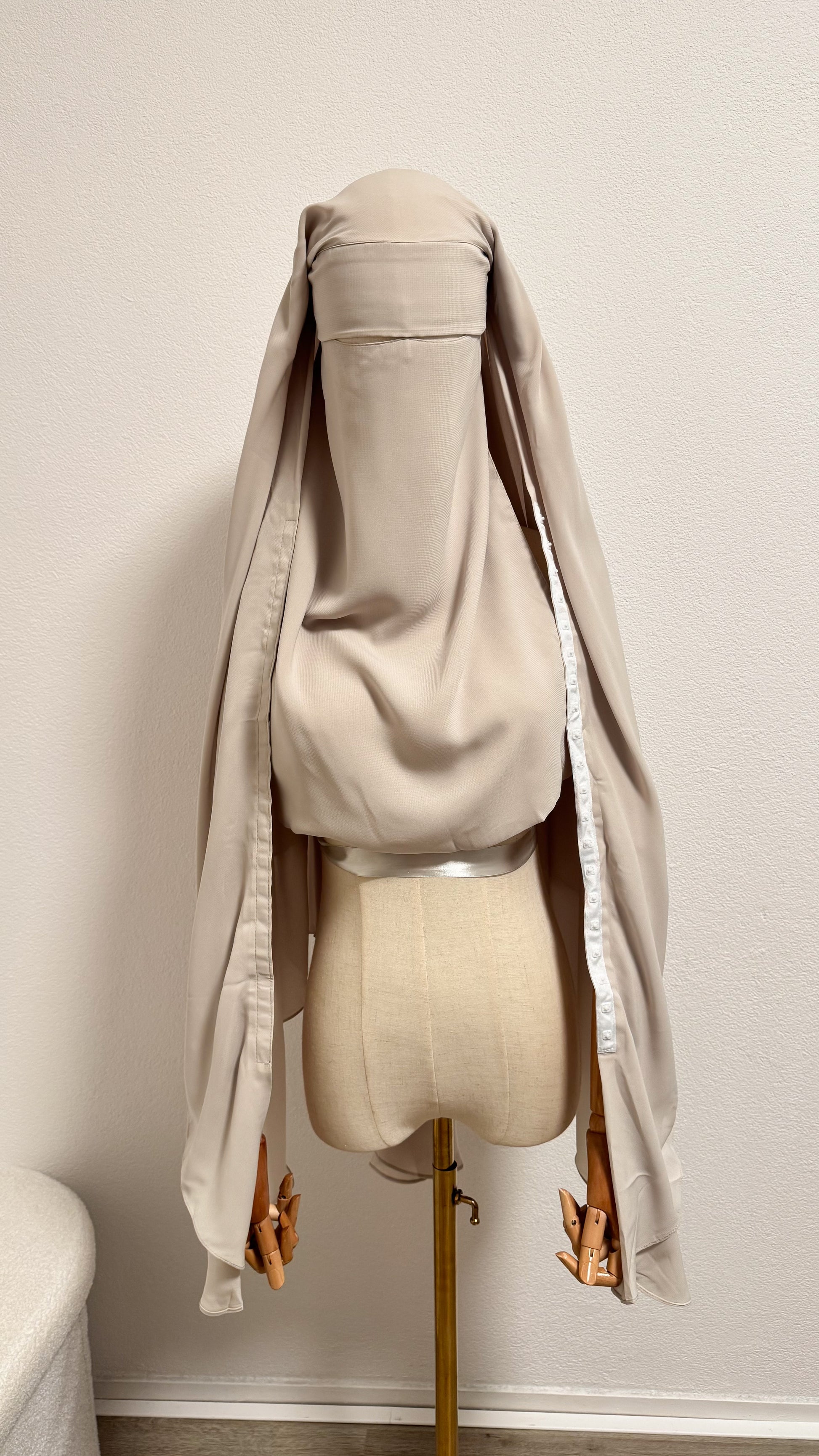 Niqab Asiyah with clips - Cream - Gamila Muslimah