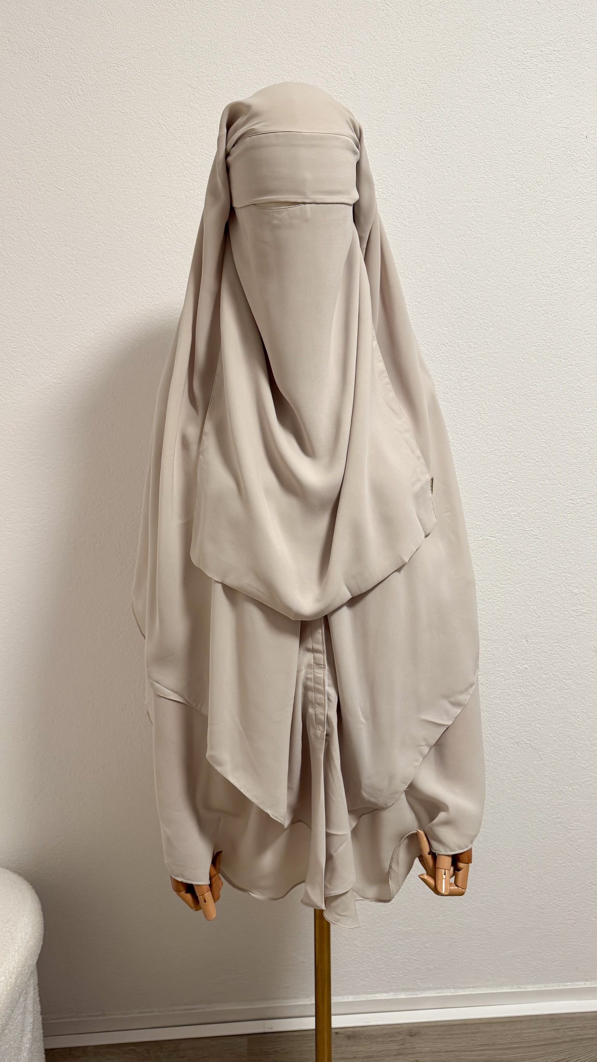 Niqab Asiyah with clips - Cream - Gamila Muslimah