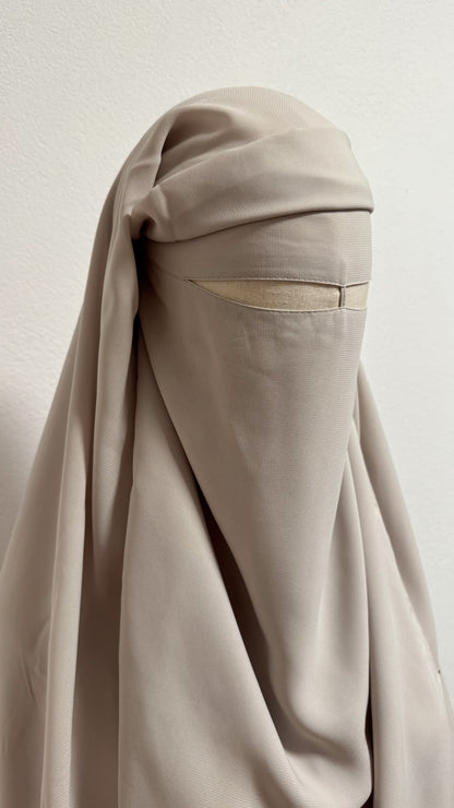 Niqab Asiyah with clips - Cream - Gamila Muslimah