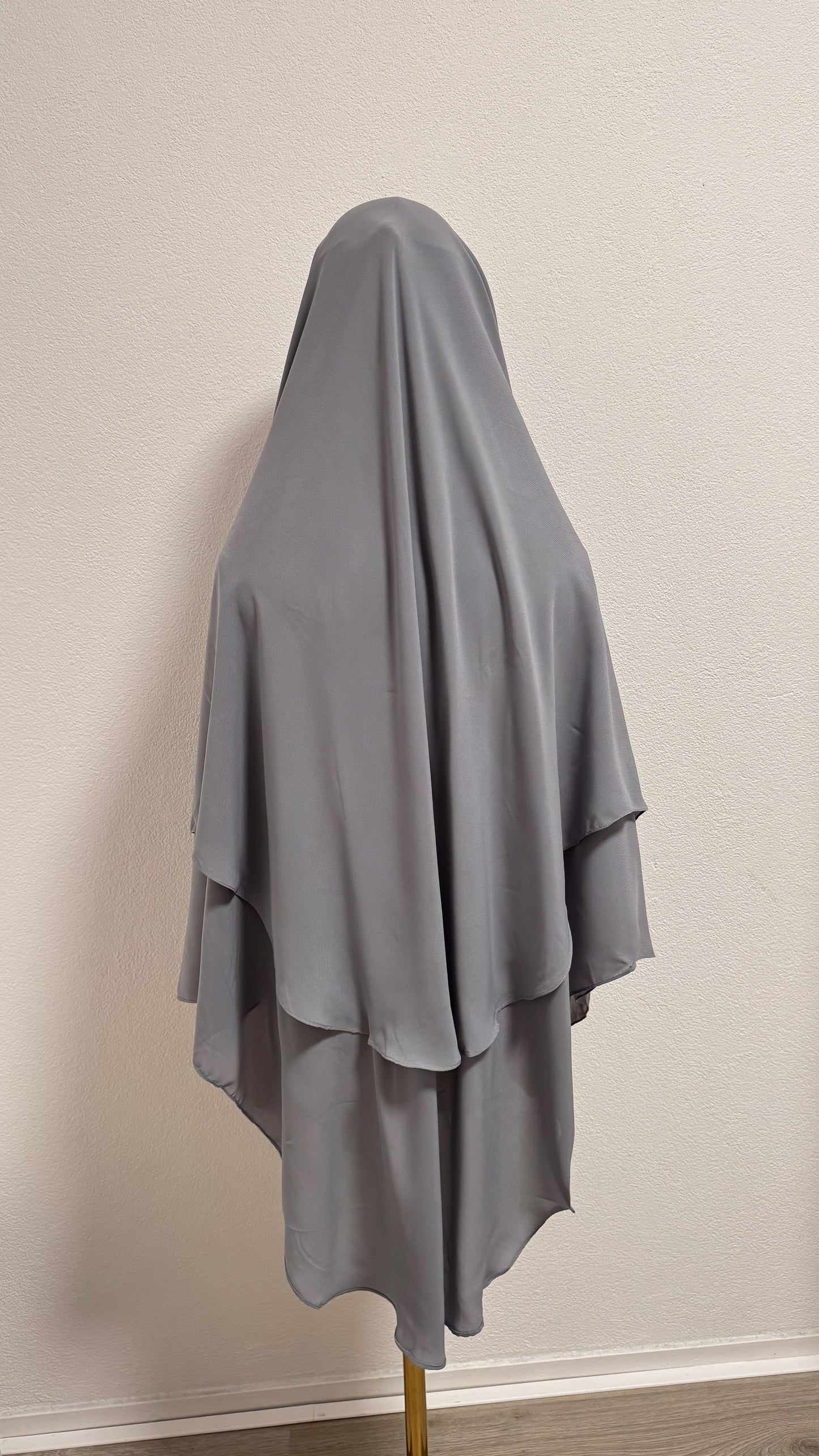 Niqab Asiyah with clips - Grey - Gamila Muslimah
