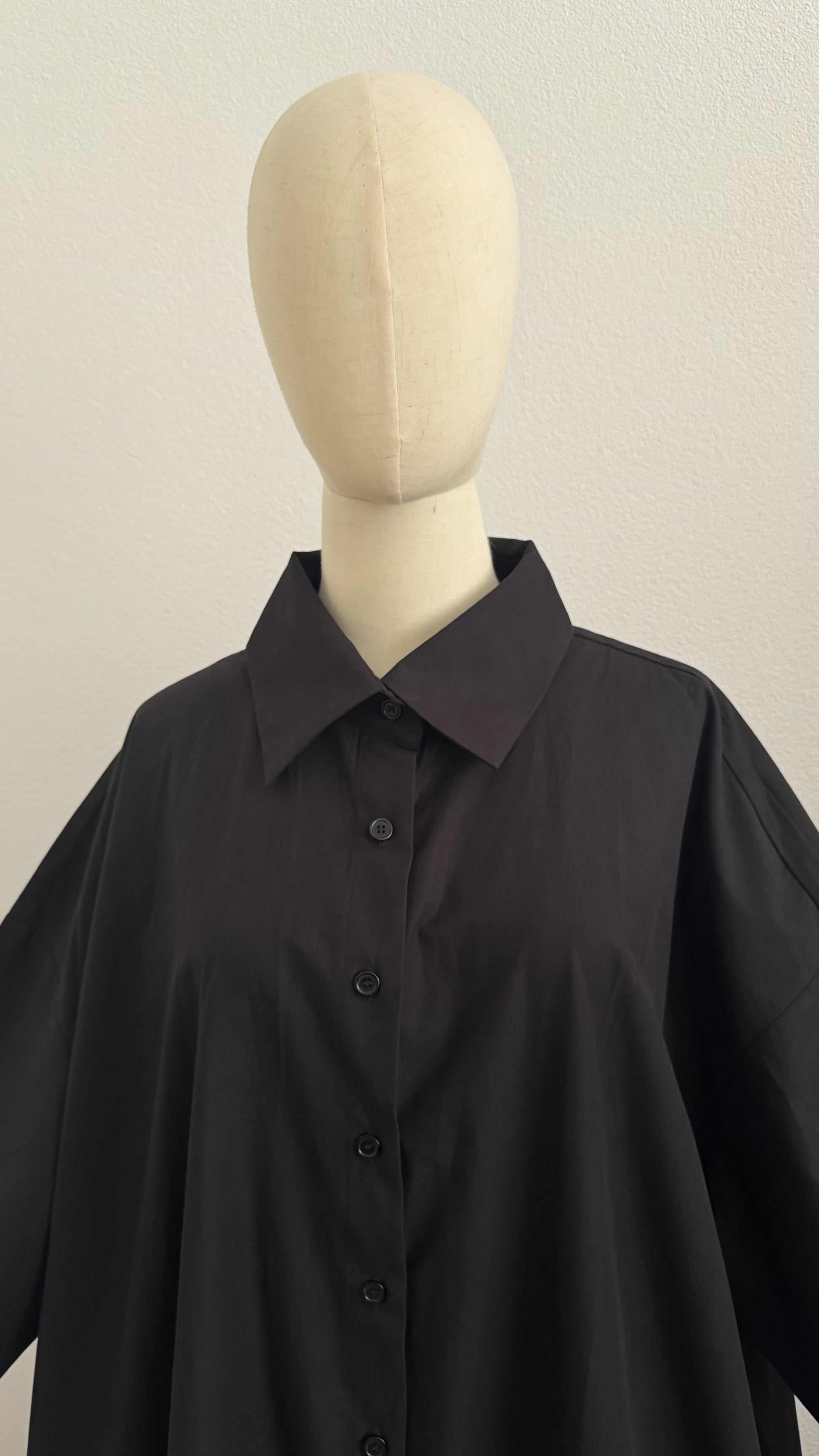 Qameesa Abaya 100% Cotton - Black - Gamila Muslimah