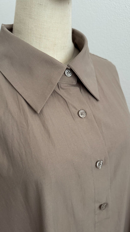 Qameesa Abaya 100% Cotton - Taupe - Gamila Muslimah