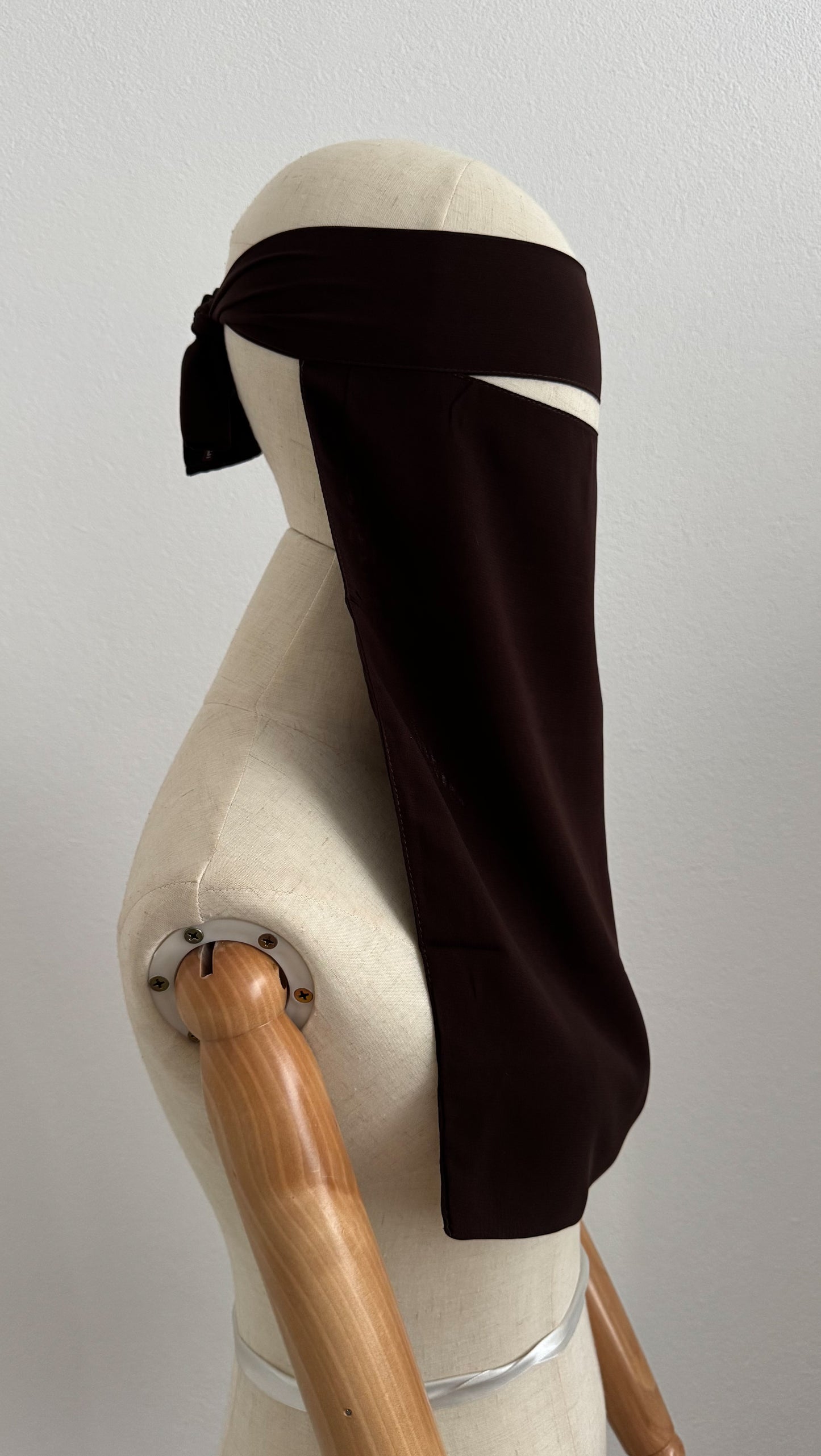 Simple Niqab Pinch Style- Chocolate - Gamila Muslimah